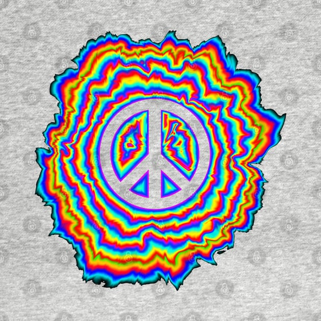 psychedelic peace sign by DrewskiDesignz